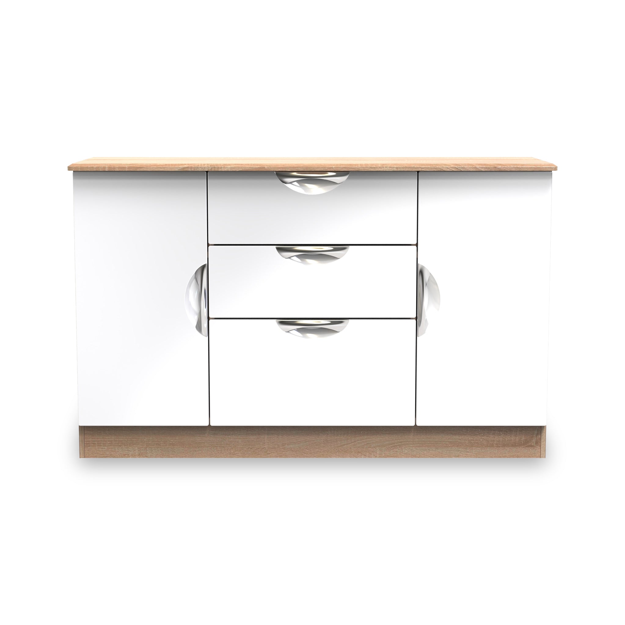 Buffet Beckett Gloss 2 portes 3 tiroirs