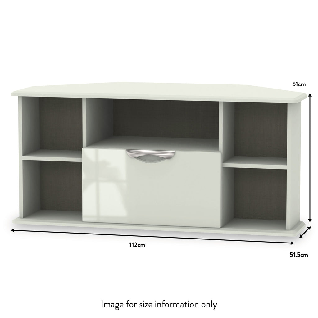 Meuble TV d'angle Beckett Gloss