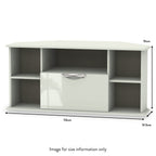 Meuble TV d'angle Beckett Gloss