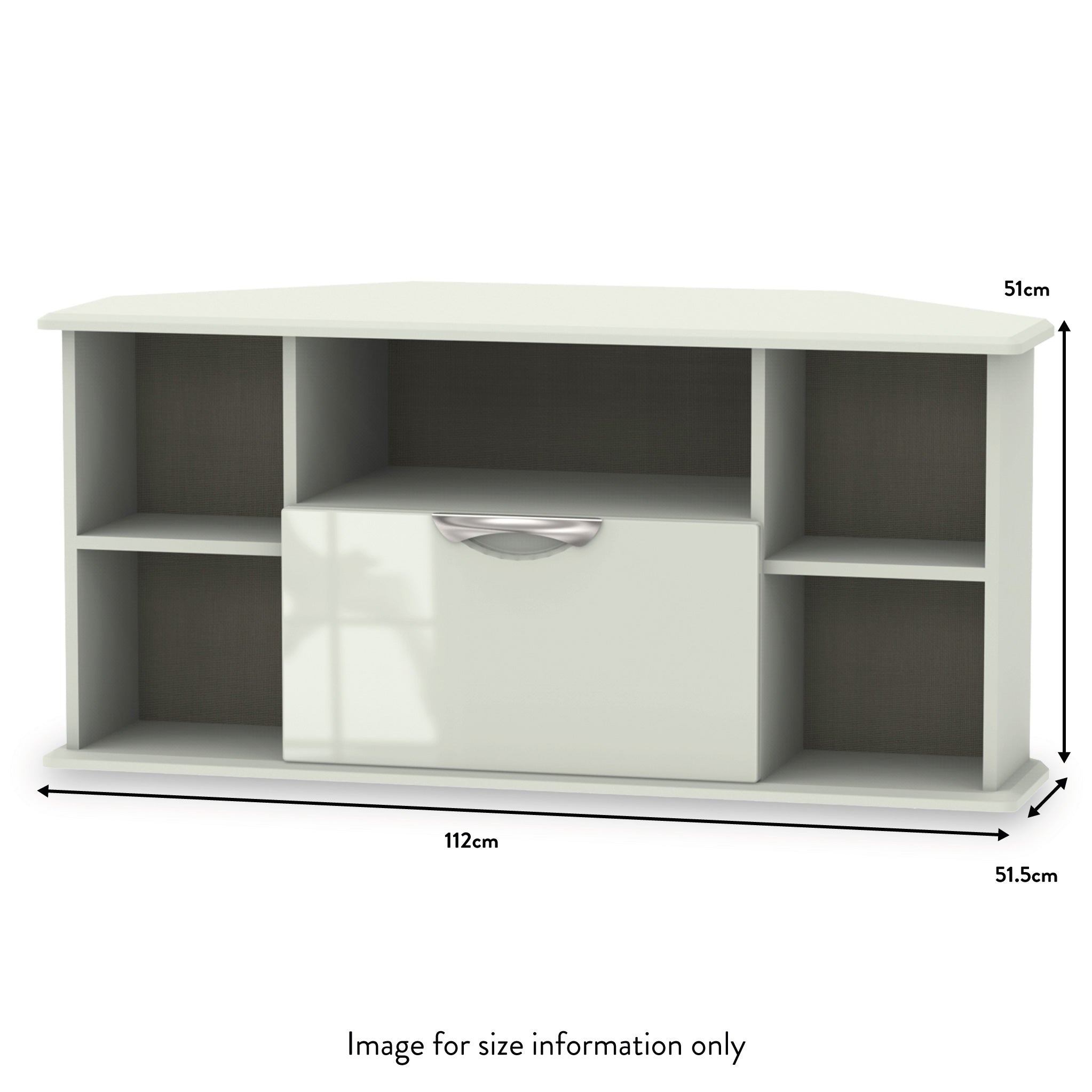 Meuble TV d'angle Beckett Gloss