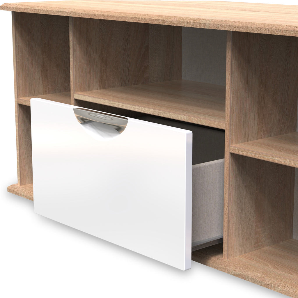 Meuble TV d'angle Beckett Gloss