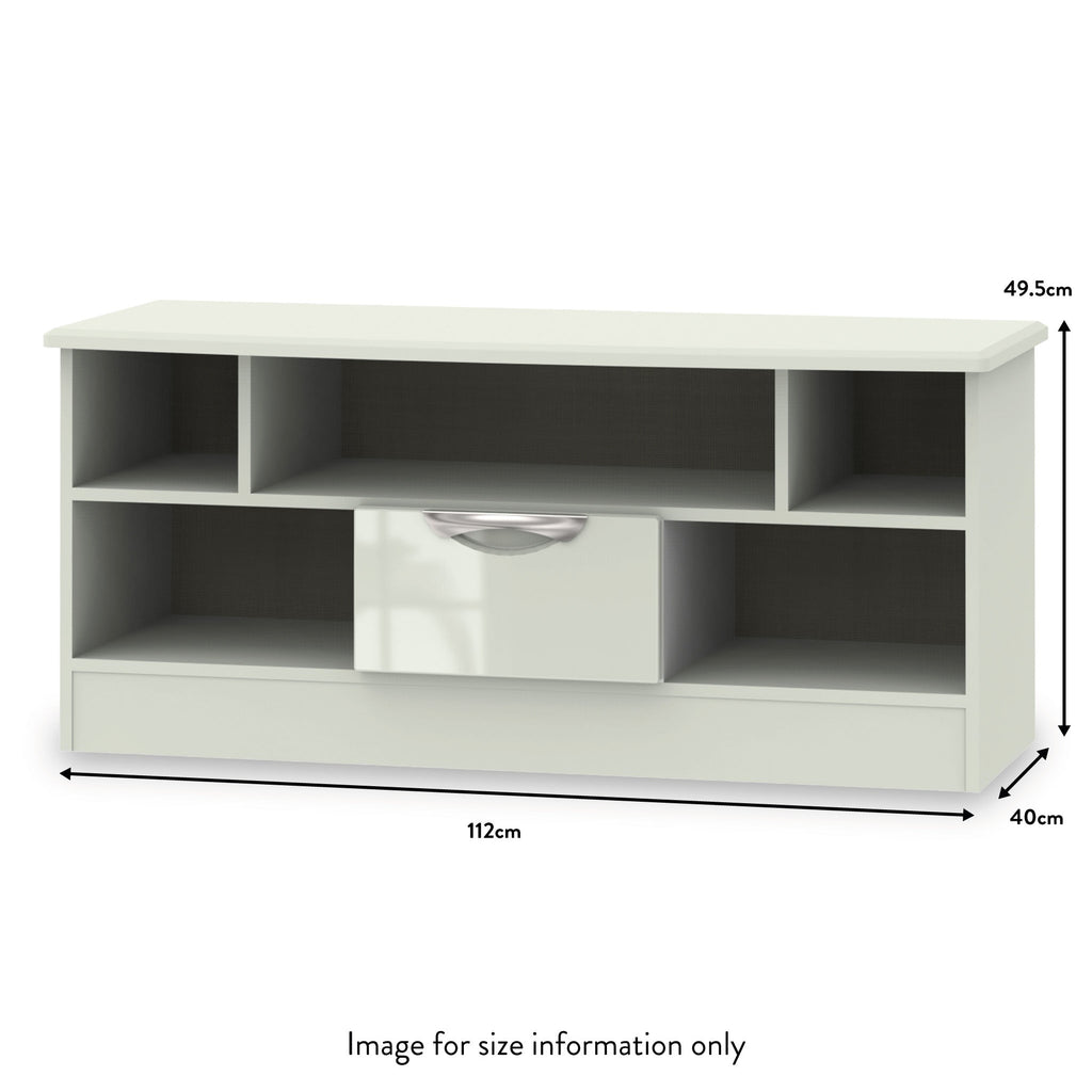 Meuble TV Beckett Gloss à 1 tiroir