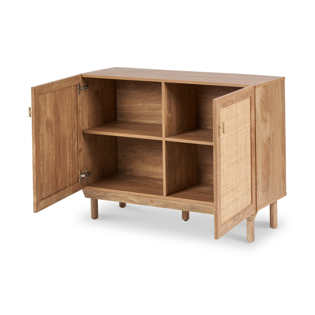 Armoire Henrik en rotin naturel à 2 portes