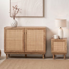 Armoire Henrik en rotin naturel à 2 portes