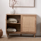 Armoire Henrik en rotin naturel à 2 portes