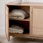 Armoire Henrik en rotin naturel à 2 portes