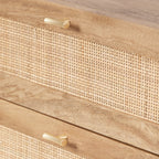 Commode Henrik en rotin naturel à 6 tiroirs