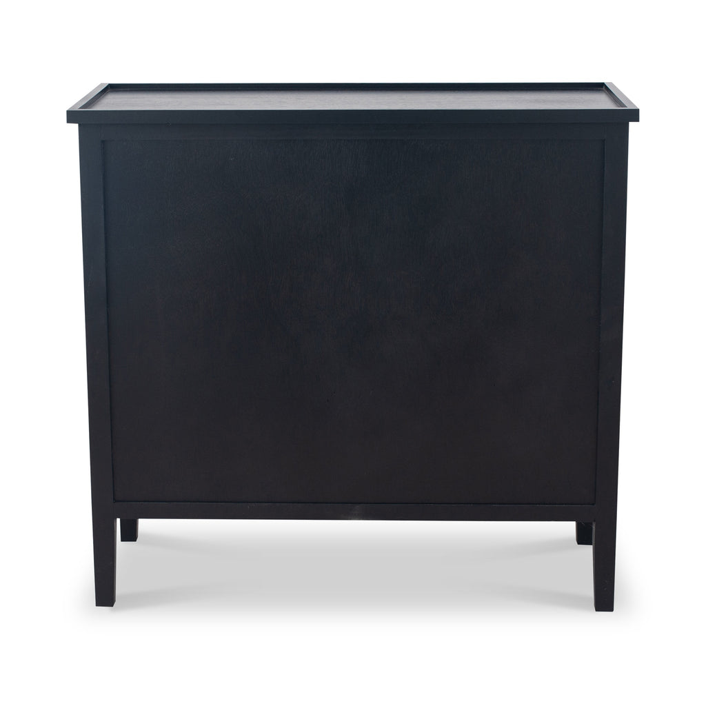 Commode à 4 tiroirs Chelmsford en pin noir satiné