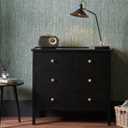 Commode à 4 tiroirs Chelmsford en pin noir satiné