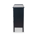 Commode à 4 tiroirs Chelmsford en pin noir satiné