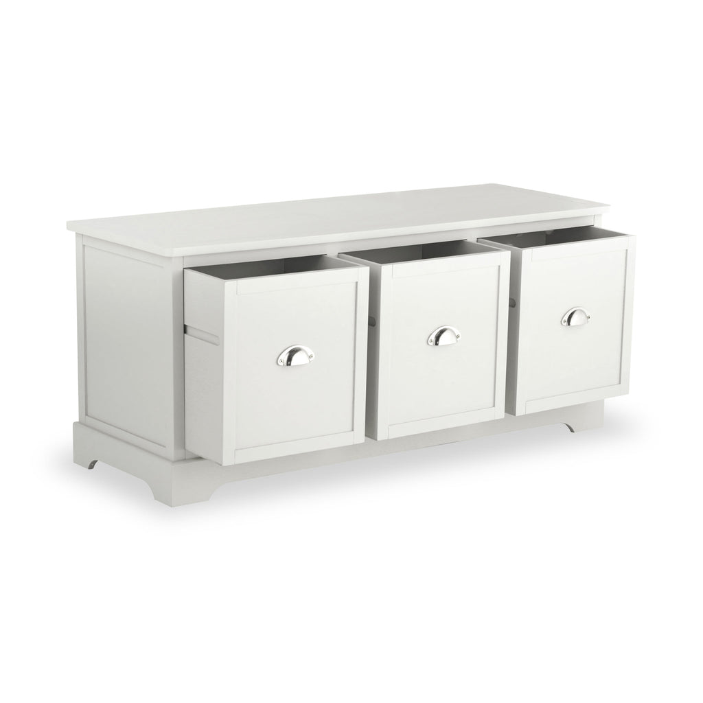 Banc de rangement à 3 tiroirs en pin Croft