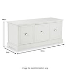 Banc de rangement à 3 tiroirs en pin Croft