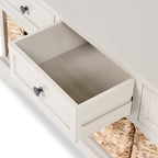 Banc de rangement en pin Devonshire avec paniers