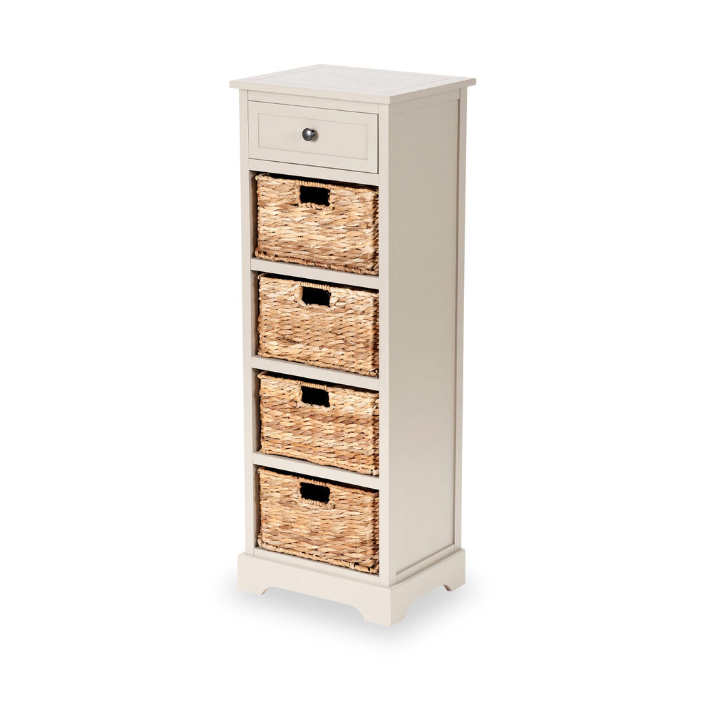 Commode haute en pin Devonshire avec paniers