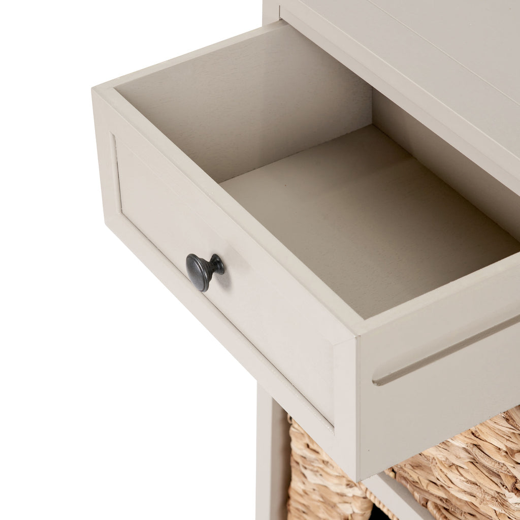 Commode haute en pin Devonshire avec paniers