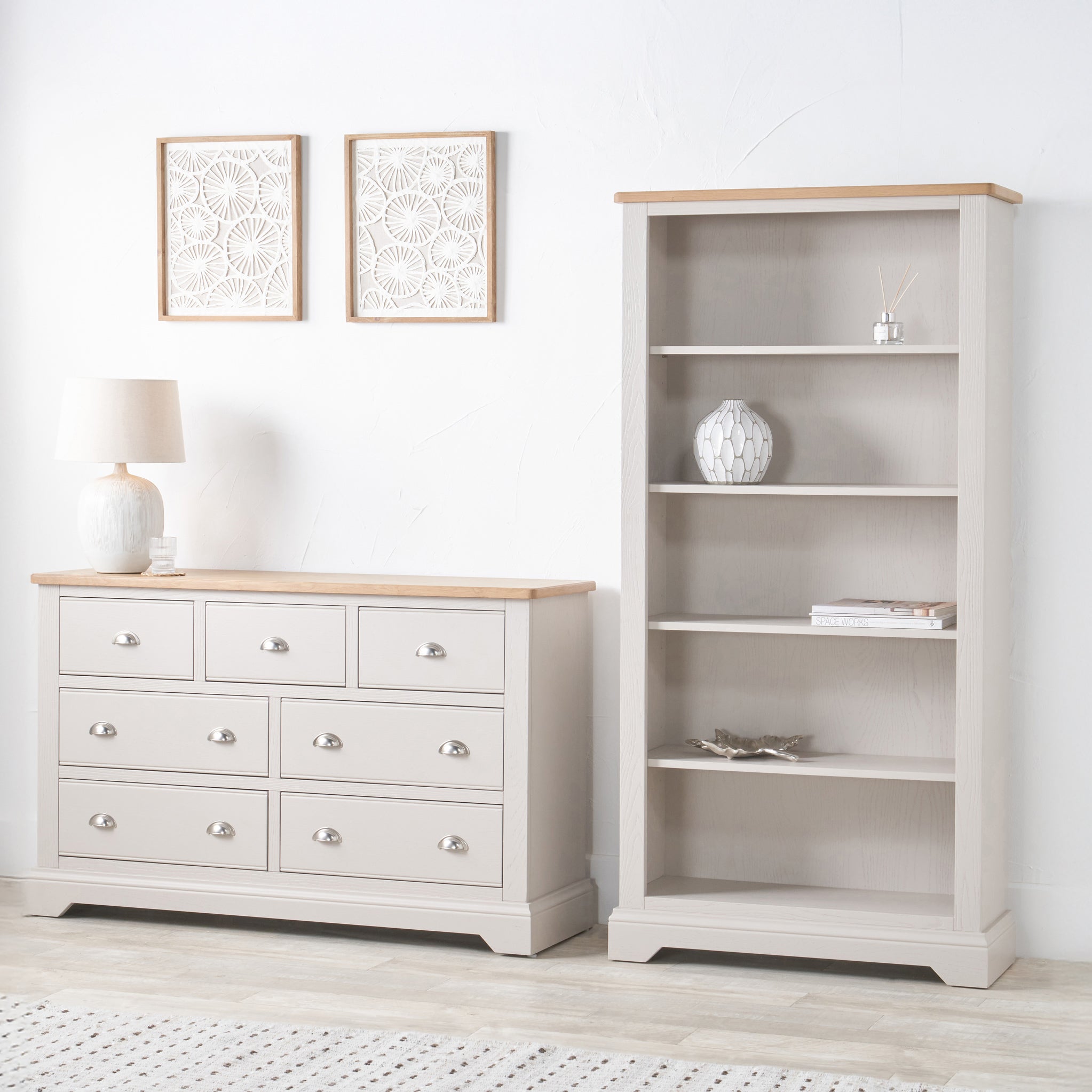 Bibliothèque Fairford en pin et chêne