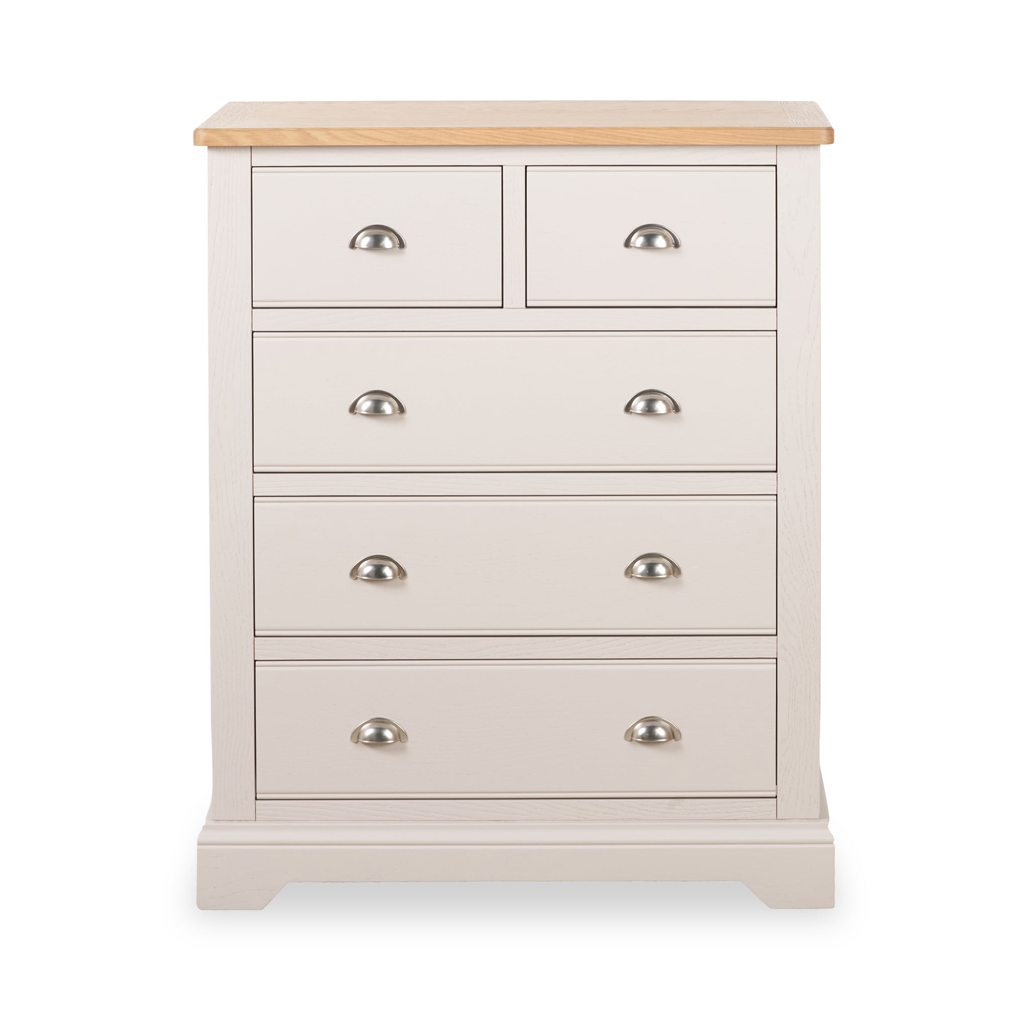 Commode Fairford en pin et chêne, 2 tiroirs au-dessus de 3 tiroirs