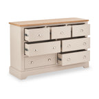 Commode Fairford en pin et chêne, 3 tiroirs au-dessus de 4 tiroirs