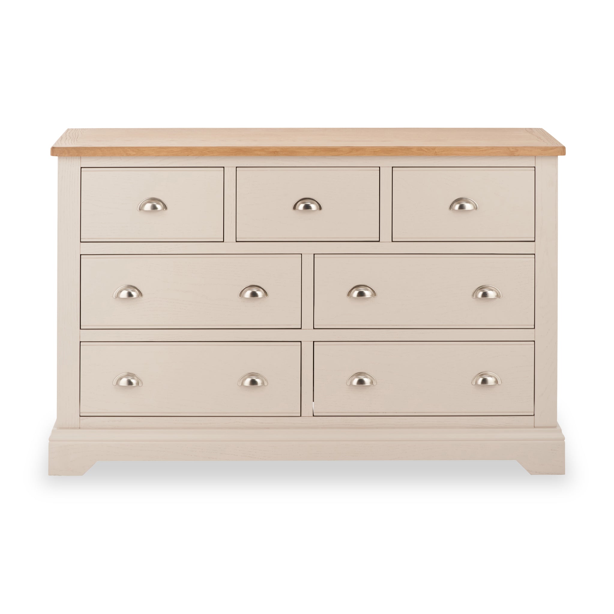 Commode Fairford en pin et chêne, 3 tiroirs au-dessus de 4 tiroirs