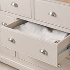 Commode Fairford en pin et chêne, 3 tiroirs au-dessus de 4 tiroirs