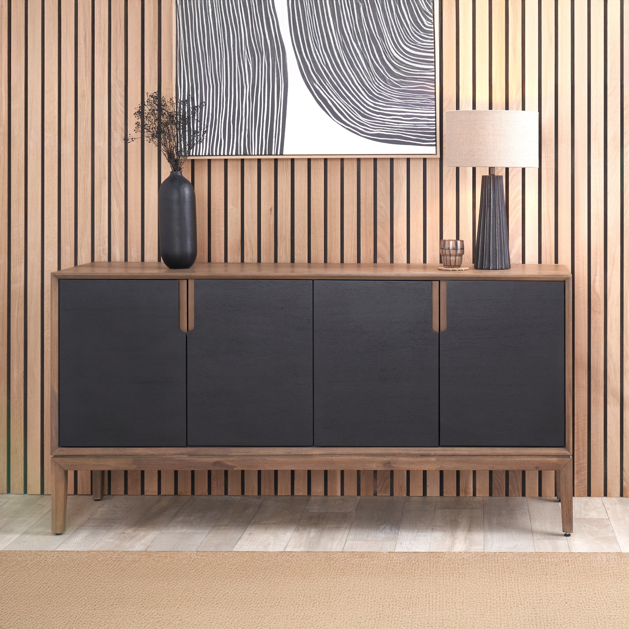 Buffet extra large Gio en bois d'acacia