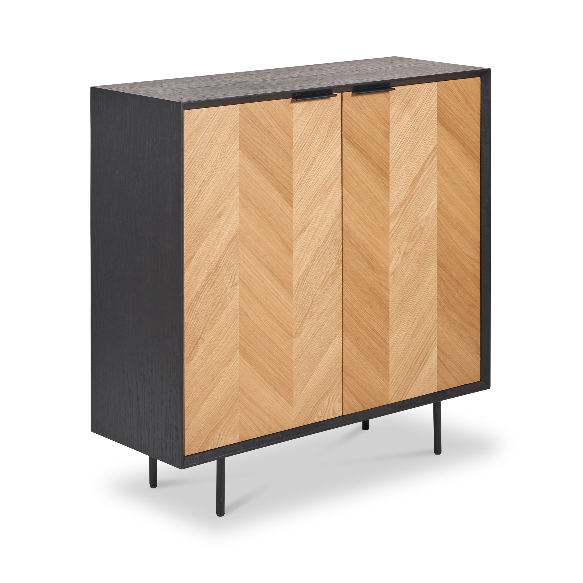 Armoire Hailee en chêne et pin à 2 portes