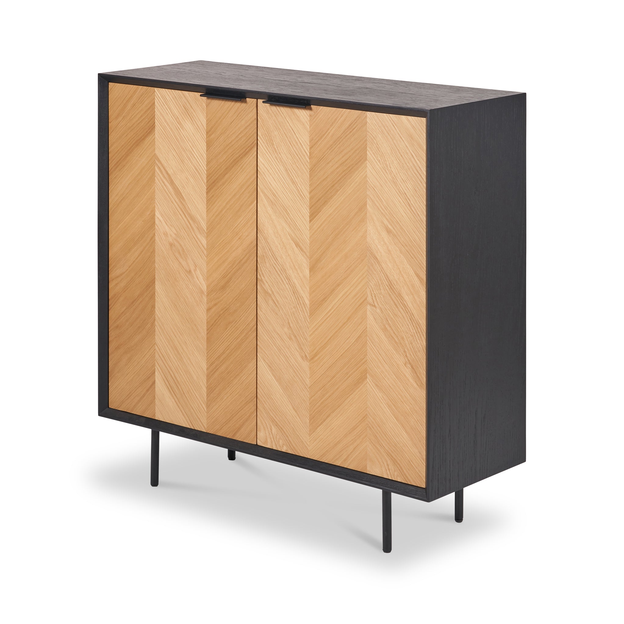 Armoire Hailee en chêne et pin à 2 portes