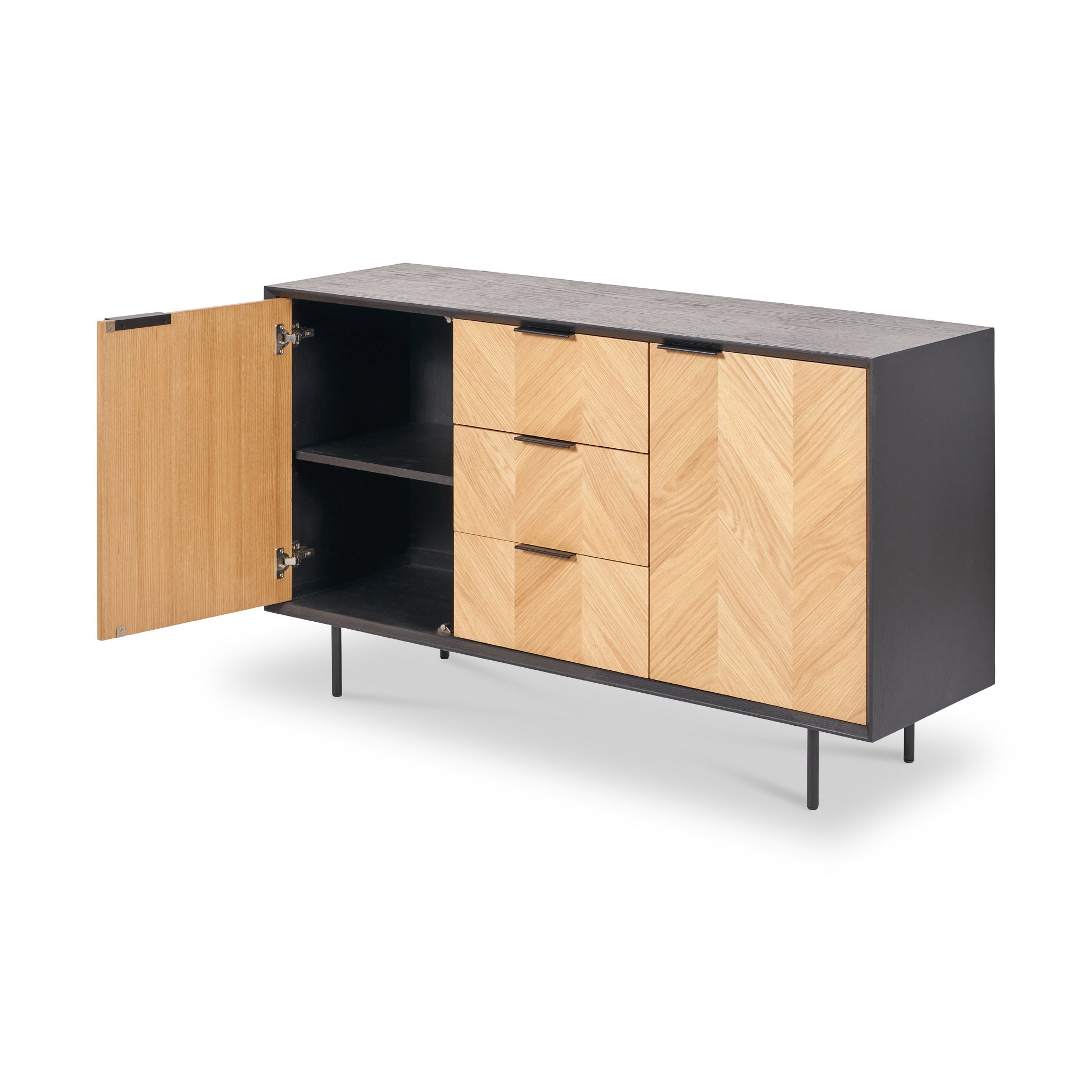 Grand buffet Hailee en chêne et pin