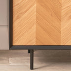 Grand buffet Hailee en chêne et pin