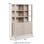 Vitrine à deux portes en bois de manguier Khao