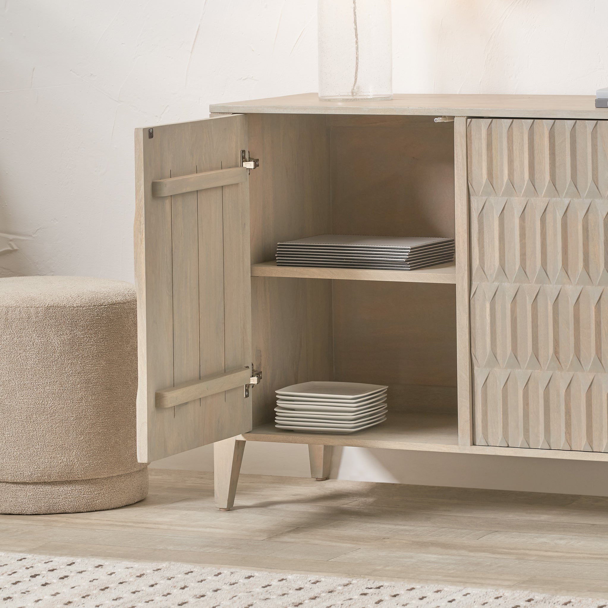 Buffet Khao en bois de manguier