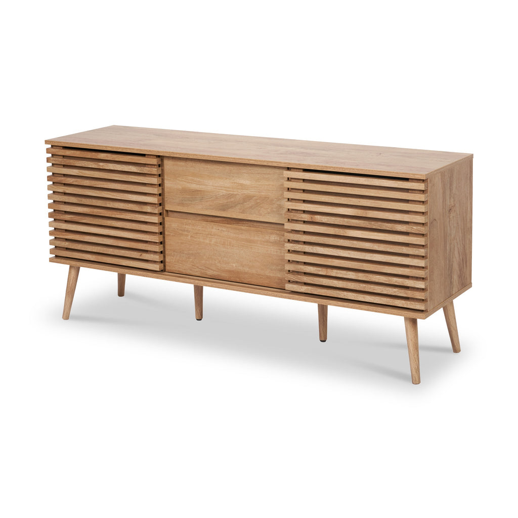 Buffet à lattes en eucalyptus Larvik