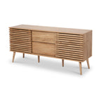 Buffet à lattes en eucalyptus Larvik