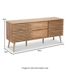 Buffet à lattes en eucalyptus Larvik