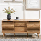 Buffet à lattes en eucalyptus Larvik