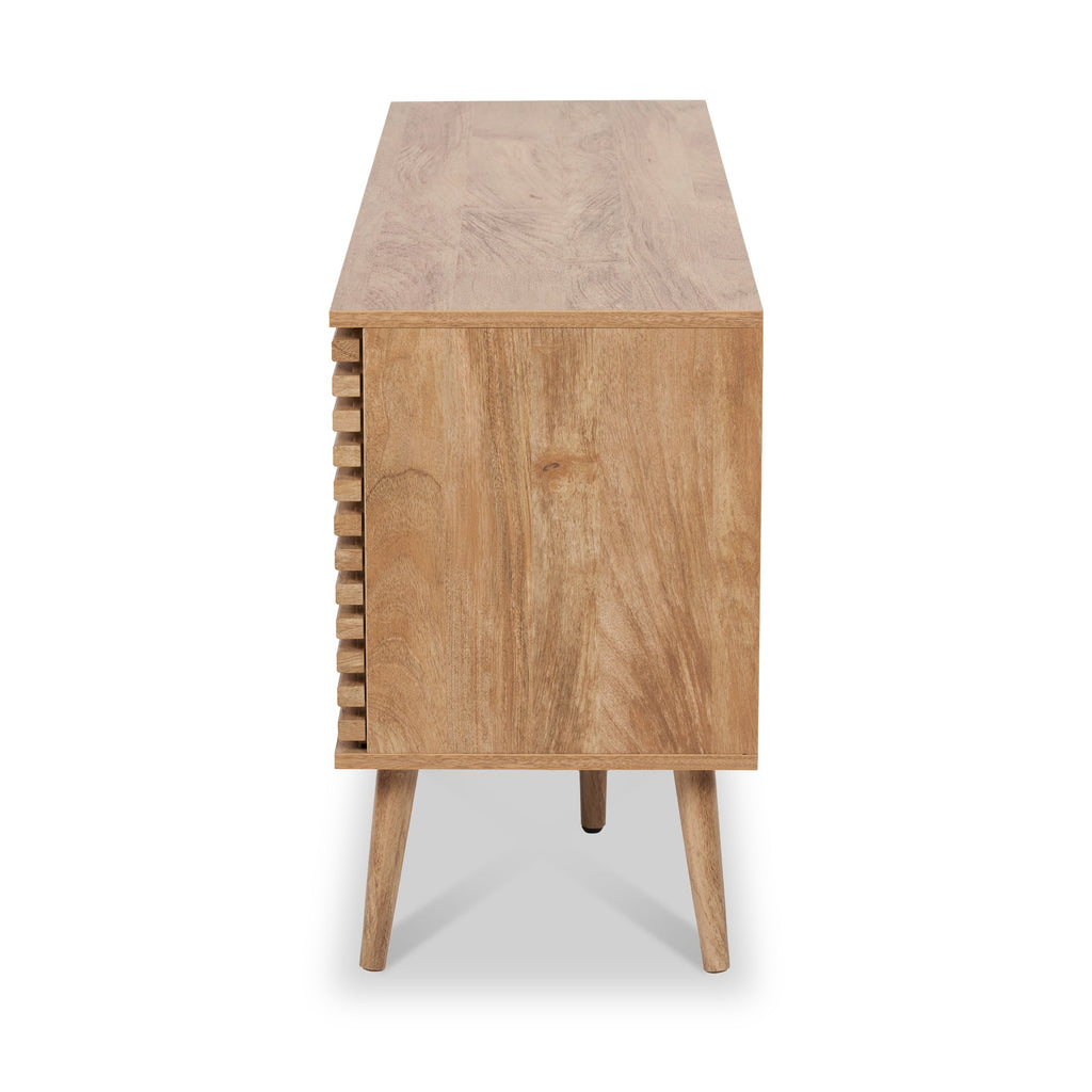 Buffet à lattes en eucalyptus Larvik