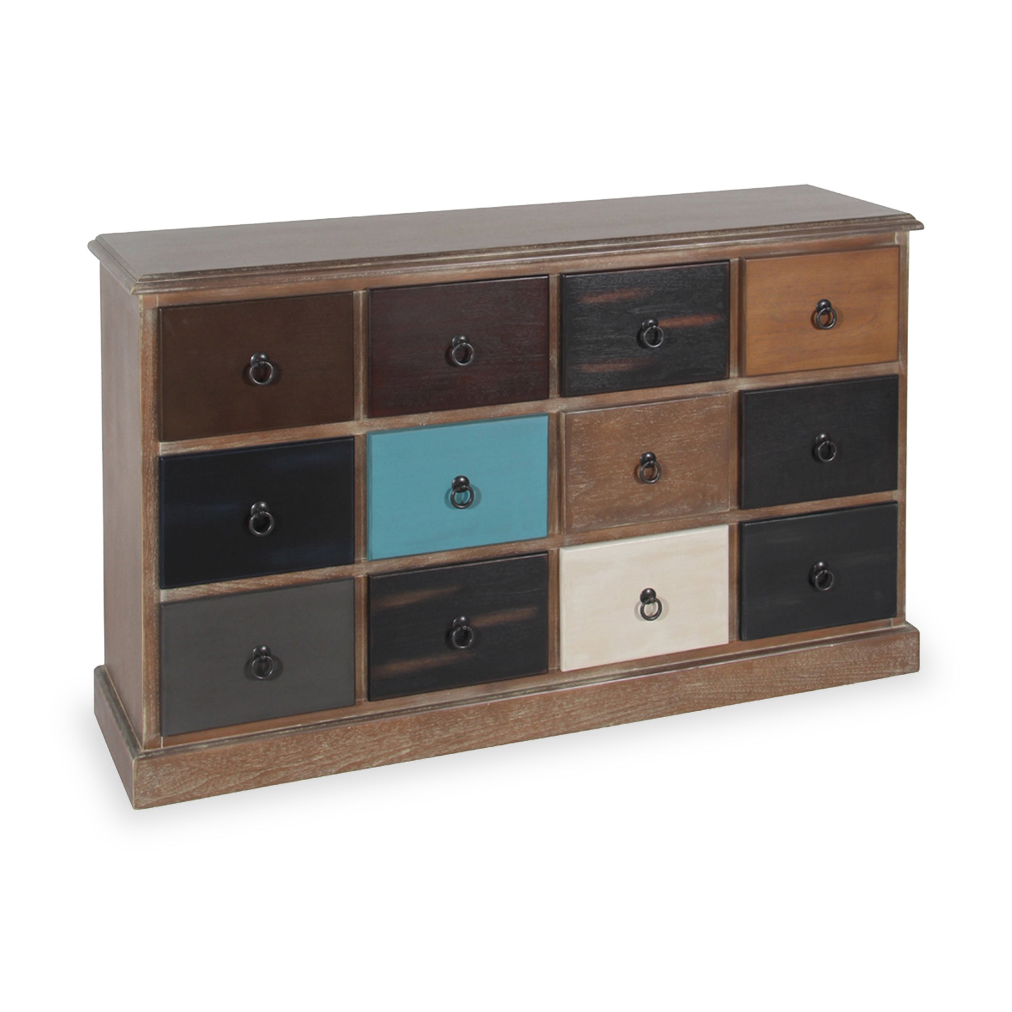 Commode Loft Pine à 12 tiroirs