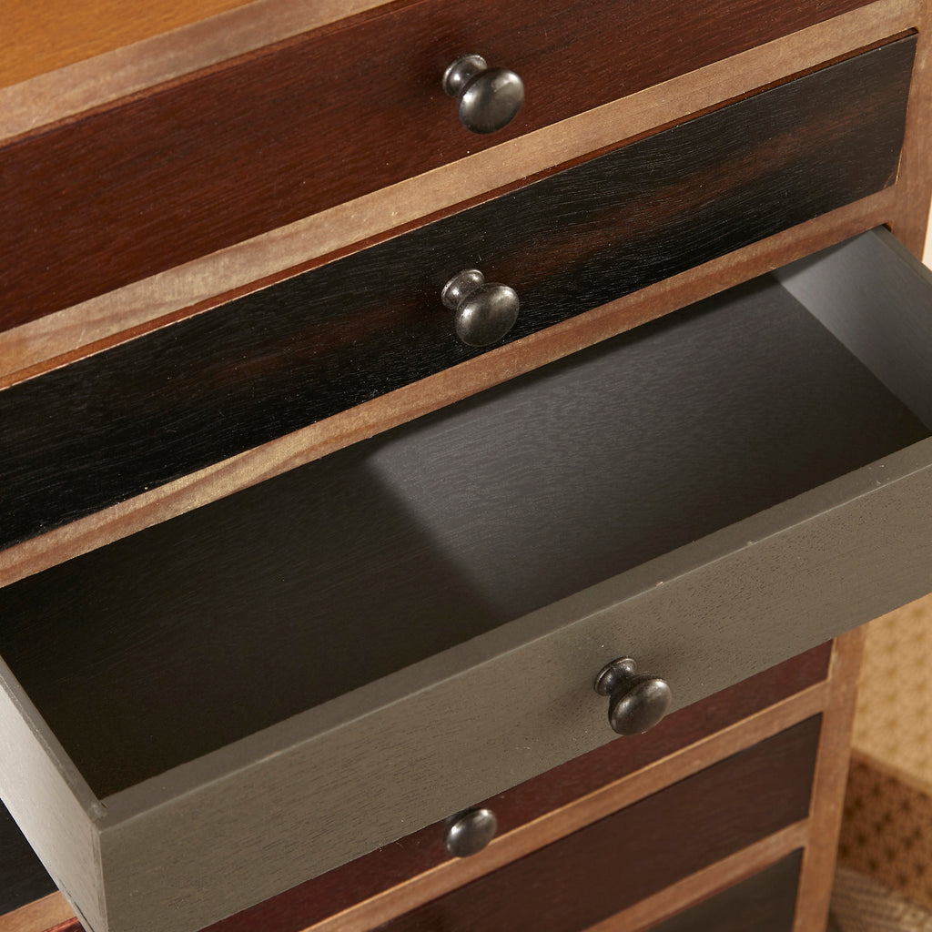 Commode haute Loft Pine à 13 tiroirs