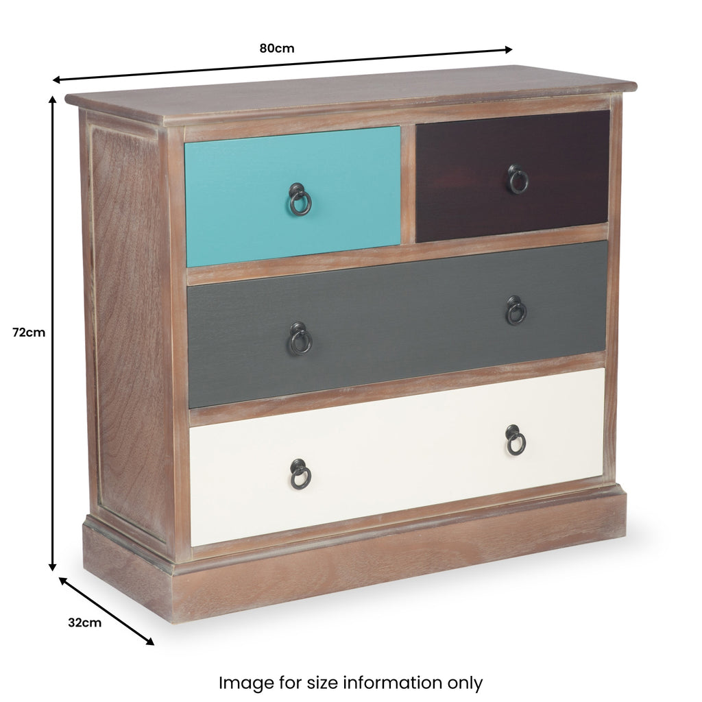 Commode Loft Pine à 2 tiroirs superposés