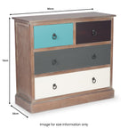 Commode Loft Pine à 2 tiroirs superposés