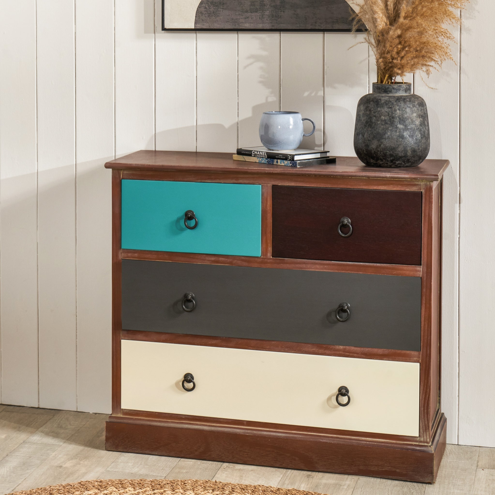 Commode Loft Pine à 2 tiroirs superposés