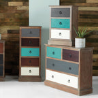 Commode Loft Pine à 2 tiroirs superposés