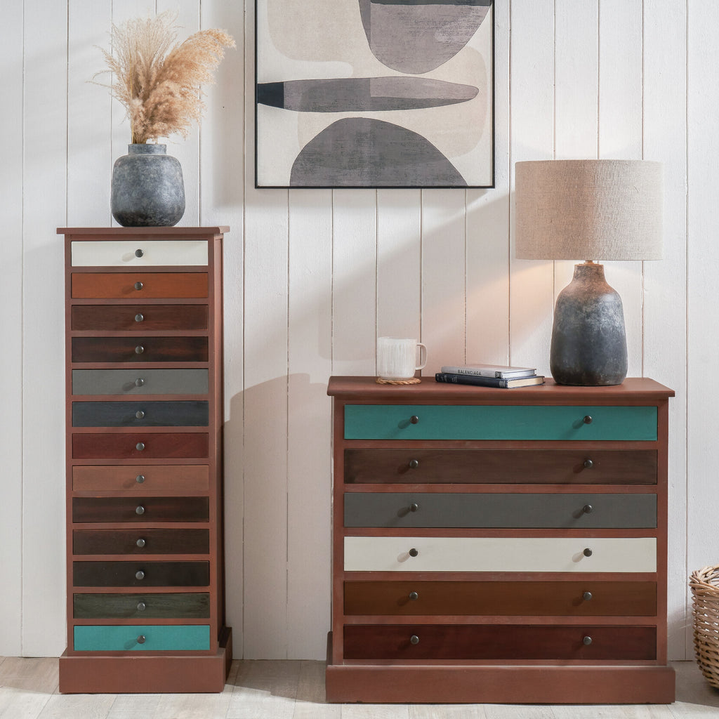 Commode Loft Pine à 6 tiroirs