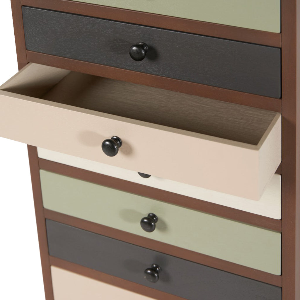 Commode haute Loft Pine à 13 tiroirs