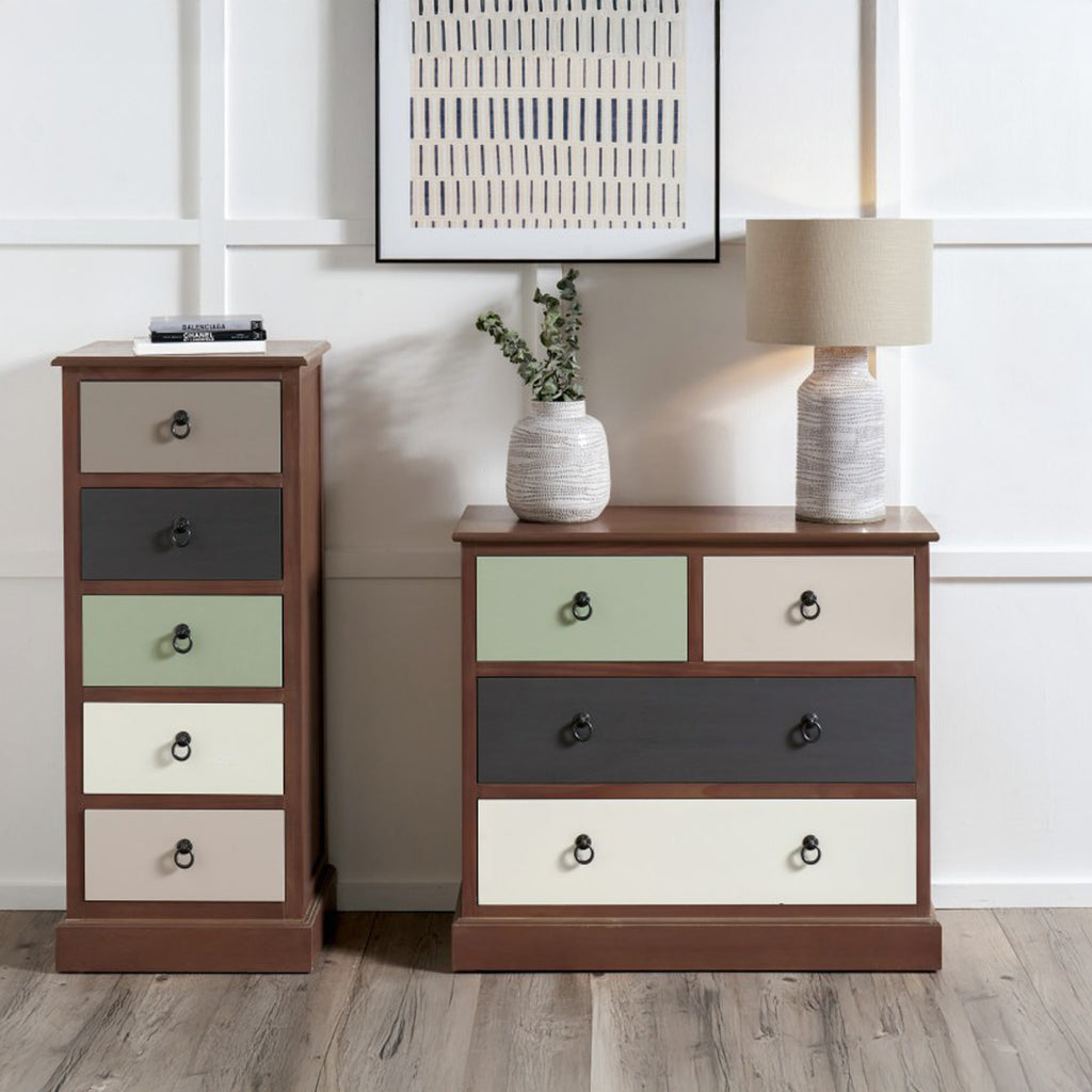 Commode Loft Pine à 2 tiroirs superposés