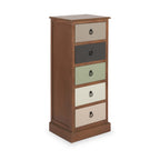 Commode haute Loft Pine à 5 tiroirs