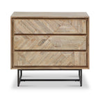 Commode 3 tiroirs Marca en acacia délavé sable