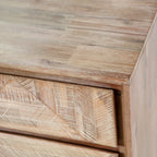 Commode 3 tiroirs Marca en acacia délavé sable