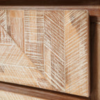 Commode 3 tiroirs Marca en acacia délavé sable