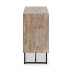 Commode 3 tiroirs Marca en acacia délavé sable